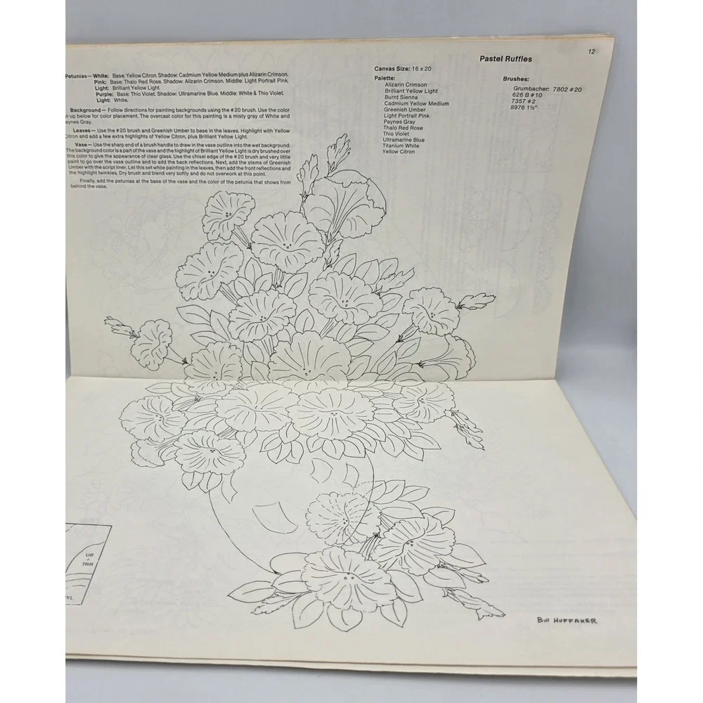 Nature's Beauty Vol. 3 by Bill Huffaker Illustrated How To Floral Art Book 1992